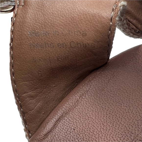 Aldo Tan Leather Cheetah Print Wedge Espadrille Heels Size 6 Women’s - Picture 3 of 10